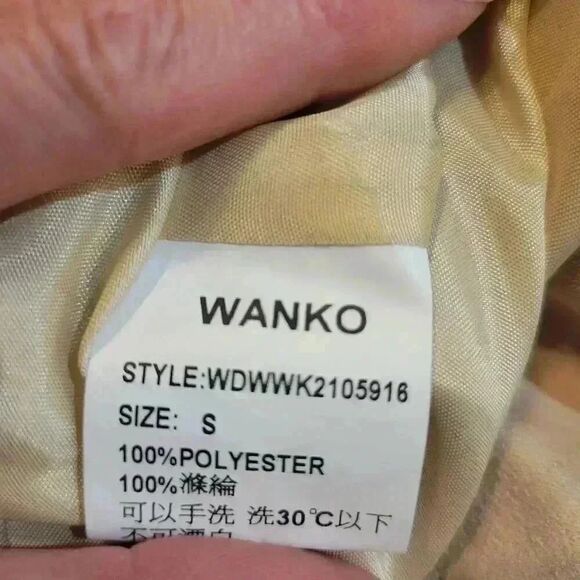 Wanko Women's Ivory Poly Faux Sueded Studded Lined Straight Pencil Straight Skir - Picture 8 of 9